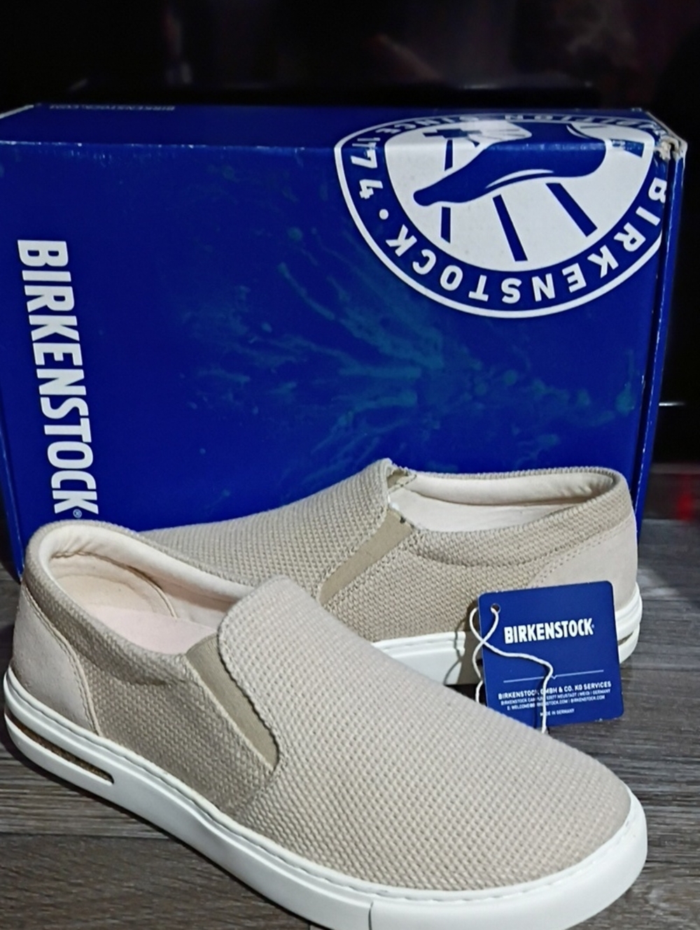 Birkenstock Slip-On Loafers in Beige Women's 7 Men's 5